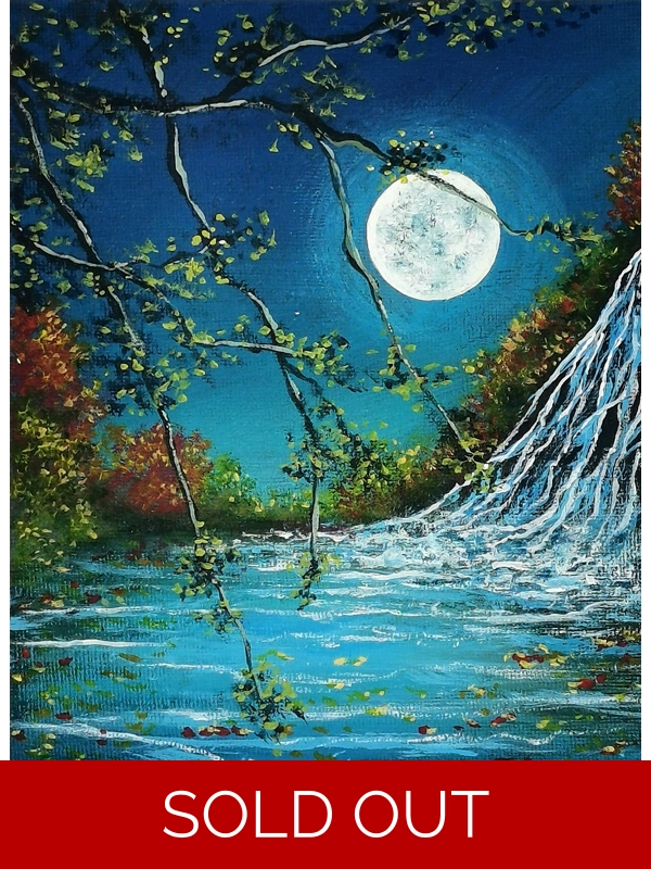 Autumn Midnight, Original Acrylic Painting